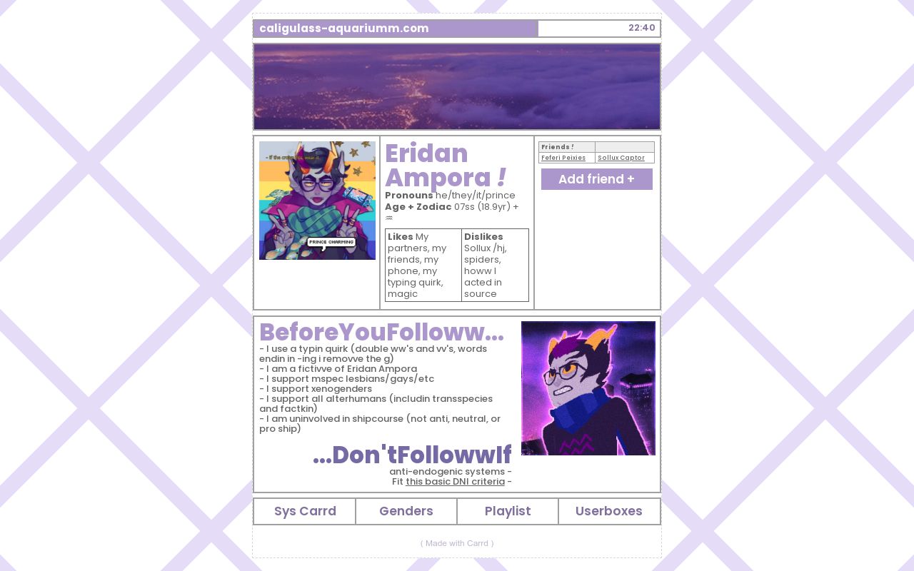 Eridan's Carrd